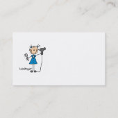 Friseur-Strichmännchen Visitenkarte (Rückseite)