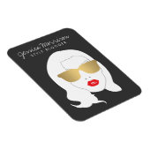 Friseur, Style Blogger, Beauty Girl Dark Grau Magnet (Rechte Seite)