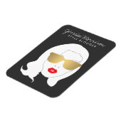 Friseur, Style Blogger, Beauty Girl Dark Grau Magnet (Linke Seite)