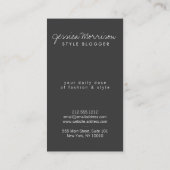 Friseur, Style Blogger, Beauty Girl Gold Visitenkarte (Rückseite)