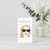 Friseur, Style Blogger, Beauty Girl Gold Visitenkarte (Stehend Vorderseite)