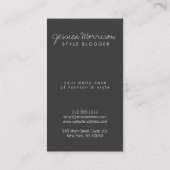 Friseur, Style Blogger, Schönheitssalon Gold/Grau Visitenkarte (Rückseite)