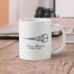 Friseur Stylist Antike Schere Vintag Friseur Salon Kaffeetasse<br><div class="desc">Hair Stylist Antique Schere Vintagen Haar Salon Tasse.</div>