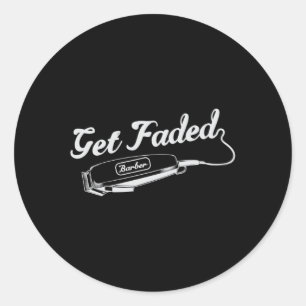 Friseur-Stylist Barber Faded Friseur Geschenk Runder Aufkleber