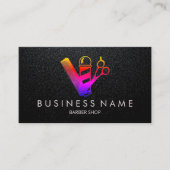 Friseur Stylist Barber Farbenfrohe Schere Barberer Visitenkarte (Vorderseite)