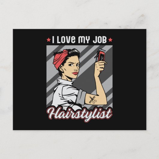 Friseur Stylist Barber Friseur Schere Friseur Gesc Postkarte (Vorderseite)
