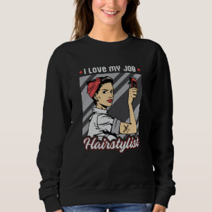 Friseur Stylist Barber Friseur Schere Friseur Gesc Sweatshirt