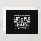 Friseur Stylist Barber Schere Friseur Friseur Gesc Postkarte (Vorne/Hinten)