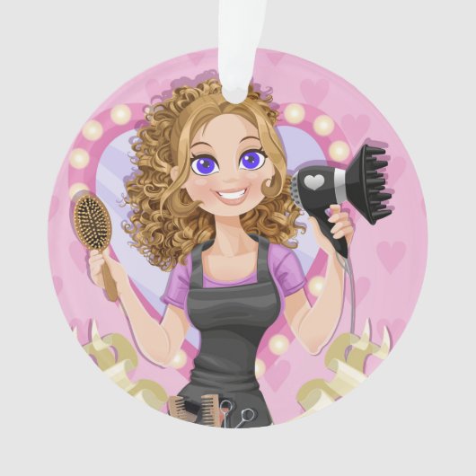 Friseur Stylist - Beautician - Friseur Ornament (Vorderseite)