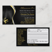 Friseur Stylist Beauticiantermin Terminkarte (Vorne/Hinten)