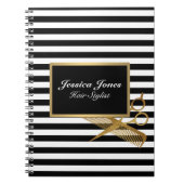 Friseur-Stylist-Binder-Spiralplaner Ernennung Notizblock (Vorderseite)