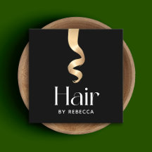 Friseur-Stylist Blonde Hair Square Business Card