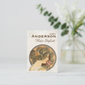 Friseur-Stylist-Blume Beauty CC0766 Visitenkarte (Stehend Vorderseite)