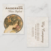 Friseur-Stylist-Blume Beauty CC0766 Visitenkarte (Vorne/Hinten)