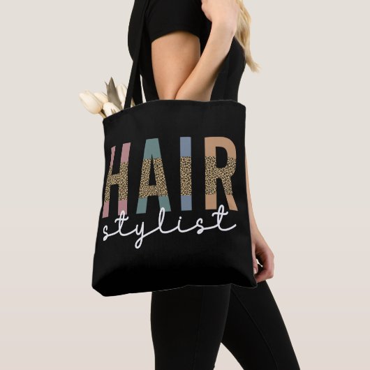 Friseur-Stylist-Cheetah Typografie Geschenk Tasche (Von Nahem)