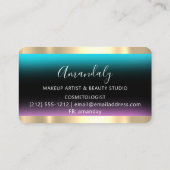 Friseur Stylist Coiffeur Schere Gold Black Visitenkarte (Rückseite)