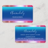 Friseur Stylist Coiffeur Schere Gold Navy Visitenkarte (Vorne/Hinten)