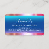 Friseur Stylist Coiffeur Schere Gold Navy Visitenkarte (Rückseite)