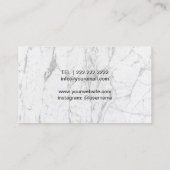 Friseur Stylist Custom Salon Logo Modernes, weißes Visitenkarte (Rückseite)