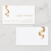 Friseur-Stylist, einfache Goldhaar-Curl Visitenkarte (Vorne/Hinten)
