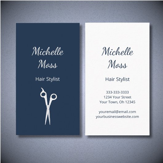 Friseur Stylist Einfache Minimalistische Schere Na Visitenkarte
