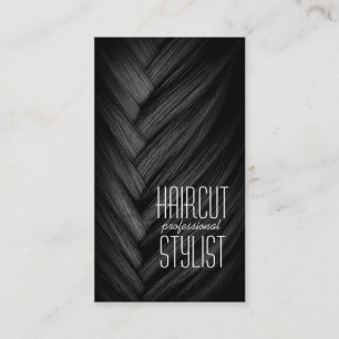 Friseur-Stylist-Friseur-Geschäftskarte Schwarz Visitenkarte