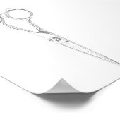 Friseur Stylist Friseur Salon Elegante Kirche Sant Poster (Ecke)