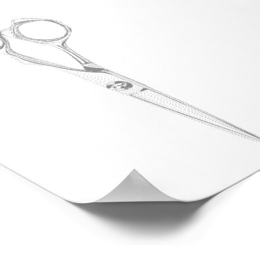 Friseur Stylist Friseur Salon Elegante Kirche Sant Poster (Ecke)