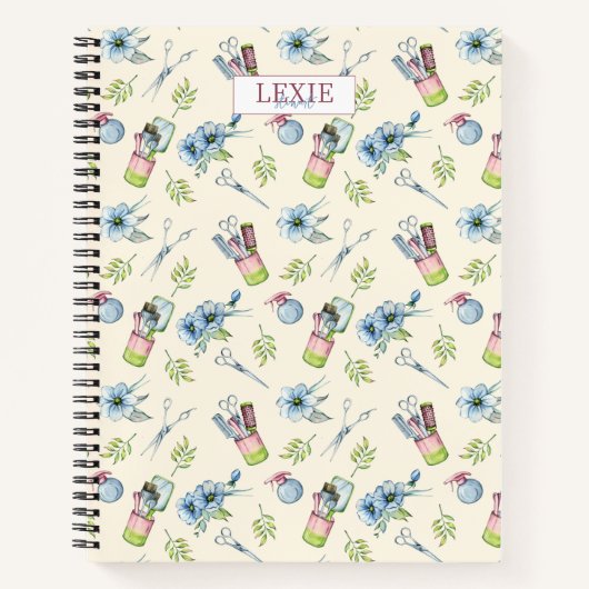 Friseur-Stylist, Friseur Schönheitssalon nach Maß Notizblock (Vorderseite)