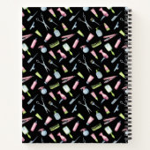 Friseur-Stylist, Friseur Schönheitssalon nach Maß Notizblock (Rückseite)