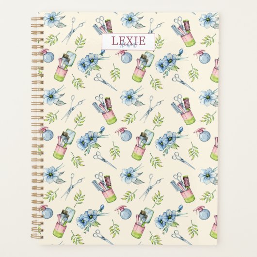 Friseur-Stylist, Friseur Schönheitssalon nach Maß Planer (Vorderseite)