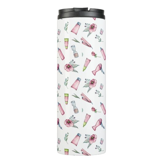 Friseur-Stylist, Friseur Schönheitssalon nach Maß Thermosbecher (Rückseite)