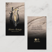 Friseur-Stylist Gold-Schere Black & Bornze Salon Visitenkarte (Vorne/Hinten)