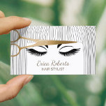 Friseur-Stylist Gold-Schere & Girl-Friseur Salon Visitenkarte<br><div class="desc">Hair Stylist Gold Scissor & Girl Hair Salon Business Cards.</div>