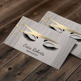 Friseur-Stylist Gold-Schere & Girl-Salon Visitenkarte