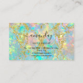 Friseur Stylist Gold Schere Holograph Glitte Visitenkarte (Rückseite)