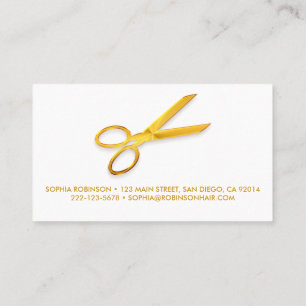 Friseur Stylist Gold Script Scheren Barber Custom Visitenkarte