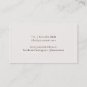 Friseur-Stylist Goldschere & Girl Beauty Salon Visitenkarte (Rückseite)