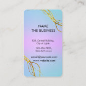 Friseur-Stylist-Goldschere Lila Salon Wellness-Cen Visitenkarte (Rückseite)