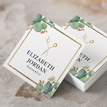 Friseur-Stylist-Goldschere-Salon Vintag Botanisch