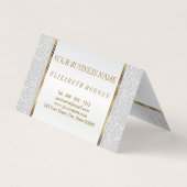 Friseur-Stylist in einem weißen Glitzer Visitenkarten (Rückseite)