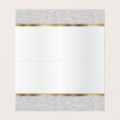 Friseur-Stylist in einem weißen Glitzer Visitenkarten (Innenseite Aufgefaltet)