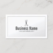 Friseur Stylist Klassischer Weißer Saissaal Visitenkarte (Vorderseite)