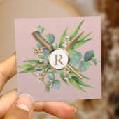 Friseur-Stylist Lashes Salon Botanisches Erröten R Quadratische Visitenkarte