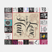 Friseur-Stylist - Liebe ist im Friseur Cut Fleecedecke (Vorderseite (Horizontal))