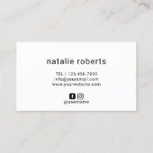 Friseur-Stylist-Line Zeichnend Schere-Logo-Friseur Visitenkarte (Rückseite)