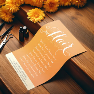 Friseur-Stylist-Make-up-Salon-Chic-Orange-Gold-Sch Flyer