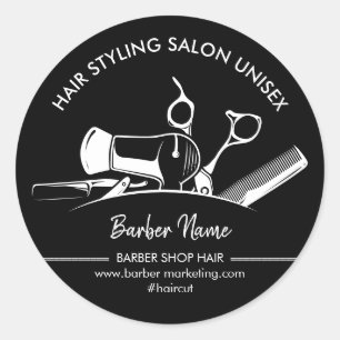 Friseur-Stylist-Marketing Runder Aufkleber