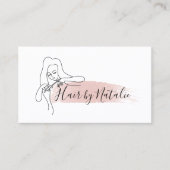 Friseur-Stylist Minimalistisch Zeichnend Schönheit Visitenkarte (Vorderseite)