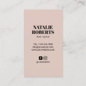 Friseur Stylist Moderne Gold Schere Marmor Rosa Ro Visitenkarte (Rückseite)